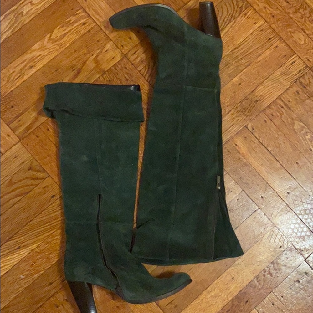 All leather suede boots